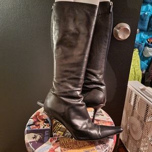 Jimmy Choo black leather boots
